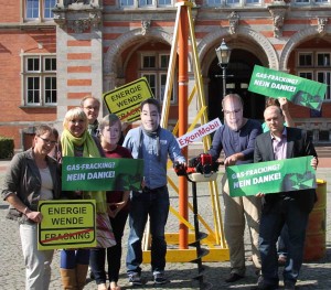 Aktion zum Fracking zur Bundestagswahl 2013
